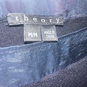 Theory Dark Blue Wool Blend Sweater Dress